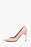 Nicolas Kirkwood Pink Patent Leather Faux Pearl Embellished Heels Size 36