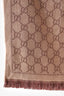 Gucci Brown Wool GG Monogram Scarf