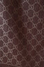 Gucci Brown Wool GG Monogram Scarf