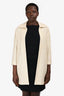 St. John Cream/Green Sequined Long Cardigan Size 4