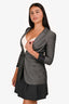 Burberry Grey Wool Blend Blazer Size 4