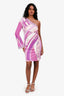 Emilio Pucci Purple/Pink Printed One Sleeve Dress Size 6 US