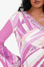 Emilio Pucci Purple/Pink Printed One Sleeve Dress Size 6 US