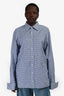 Tom Ford Blue/White Houndstooth Shirt Size 5 Mens