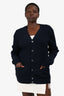 D&G Dolce & Gabbana Navy Ribbed Cardigan Size 52 Mens