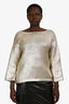St. John Metallic Chunky Knit Sweater Size M