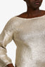 St. John Metallic Chunky Knit Sweater Size M