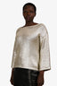 St. John Metallic Chunky Knit Sweater Size M