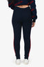 Moncler Navy/Red Wool Logo Knit Joggers Size S