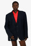 Alexander McQueen Navy/Red Blazer Jacket Size 60 Mens