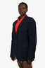 Alexander McQueen Navy/Red Blazer Jacket Size 60 Mens