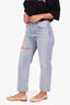 Agolde Blue Jeans Distressed Straight Jeans Size 27