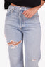 Agolde Blue Jeans Distressed Straight Jeans Size 27