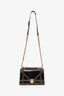 Christian Dior 2017 Black Patent Studded Small Diorama Flap Bag