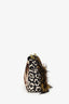 Fendi Leopard Print Calf Hair Fur Baguette Bag