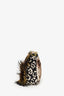 Fendi Leopard Print Calf Hair Fur Baguette Bag