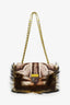 Fendi Leopard Print Calf Hair Fur Baguette Bag