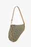Christian Dior 2001 Green Oblique Canvas Mini Saddle Pochette