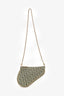 Christian Dior 2001 Green Oblique Canvas Mini Saddle Pochette