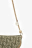 Christian Dior 2001 Green Oblique Canvas Mini Saddle Pochette