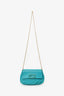 Fendi Blue Leather Fendista Pochette Crossbody Bag