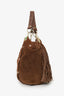 Celine Brown Suede Fringed Dimitri Hobo