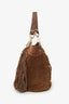 Celine Brown Suede Fringed Dimitri Hobo