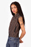 Fendi Brown/Blue FF Zucca Reversible Vest Size 34