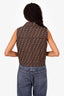 Fendi Brown/Blue FF Zucca Reversible Vest Size 34