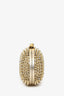 Christian Louboutin Gold Metallic Spike 'Mina Minaudière' Clutch (As Is)