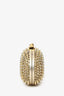 Christian Louboutin Gold Metallic Spike 'Mina Minaudière' Clutch (As Is)