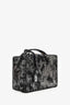 Mark Cross Black/Silver Velvet Top Handle With Strap