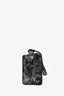Mark Cross Black/Silver Velvet Top Handle With Strap