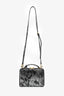 Mark Cross Black/Silver Velvet Top Handle With Strap