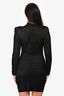 Balmain Back/Gold Knit Long Sleeve Mini Dress Size 40