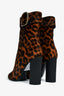 Saint Laurent Cheetah Print Pony Hair Ankle Boots Size 41