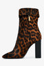 Saint Laurent Cheetah Print Pony Hair Ankle Boots Size 41