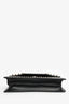 Saint Laurent Black Leather Studded Wallet on Chain
