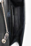 Saint Laurent Black Leather Studded Wallet on Chain