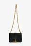 Tom Ford Black Leather T Knocker Chain Crossbody Bag