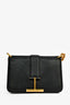Tom Ford Black Leather T Knocker Chain Crossbody Bag