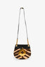 Tom Ford Black Leather Brown Zebra Print Pony Hair Crossbody Bag