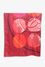 Hermès Red/Purple Silk 'Suite Et Poursuite' Print Scarf Size 140