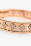 Van Cleef & Arpels 18K Yellow Gold Diamond Set Perlée Clovers Small Model Bangle