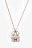Hermès 18K Rose Gold Diamond Set Amulette Constance Necklace
