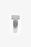 Cartier 18K White Gold Diamond Set C De Cartier Ring Size 53