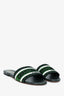 Christian Dior Green Canvas D'way Slides Size 36.5