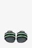 Christian Dior Green Canvas D'way Slides Size 36.5