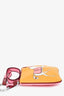 Hermès Yellow/Pink Leather Carre Pocket Pouch with Strap