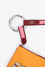 Hermès Yellow/Pink Leather Carre Pocket Pouch with Strap